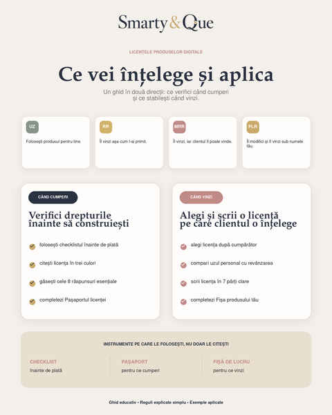 Produse digitale cu drept de rev&acirc;nzare: ce ai voie să faci (PLR, MRR, RR)